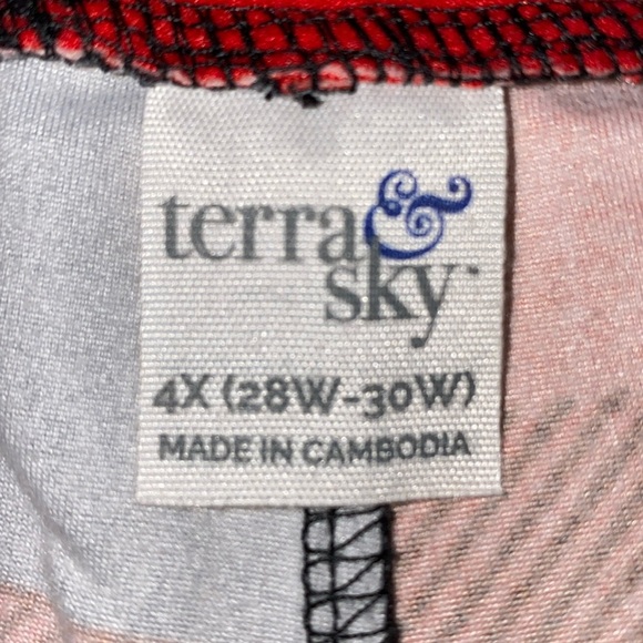 TERRA & SKY flannel checkered pajama pants elastic waistband NEW size 4X - Picture 4 of 9